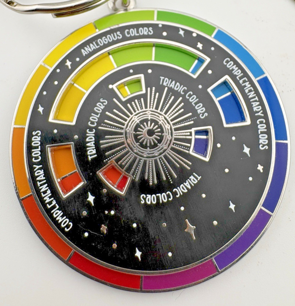 Muse Color Wheel Keyring for Painters Interactive Art Keychain Gift for Artists